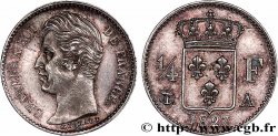 1/4 franc Charles X 1827 Paris F.164/10 SUP58