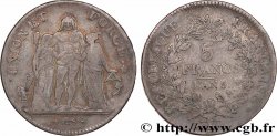 5 francs Union et Force, Union serré, seulement gland extérieur 1797 Paris F.288/11