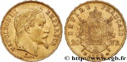 20 francs or Napoléon III, tête laurée, grand BB 1869 Strasbourg F.532/22