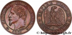 Essai cinq centimes Napoléon III tête laurée 1861 Paris F.117/2