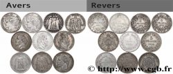 Lot de dix écus de 5 francs n.d. F.-/