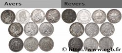 Lot de dix écus de 5 francs n.d. F.-/
