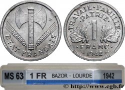 1 franc Francisque, lourde 1942 F.222/3