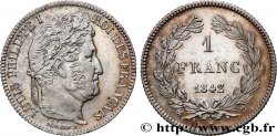 1 franc Louis-Philippe, couronne de chêne 1842 Rouen F.210/86