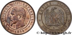 Dix centimes Napoléon III, tête nue 1854 Paris F.133/11