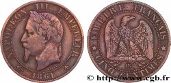 Cinq centimes Napoléon III, tête laurée 1861 Strasbourg F.117/5