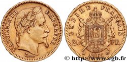 20 francs or Napoléon III, tête laurée 1861 Paris F.532/1