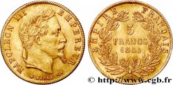5 francs or Napoléon III, tête laurée 1866 Strasbourg F.502/10 SUP60