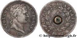 1 franc Napoléon Ier tête laurée, Empire français, transformé en bouton 1812 Toulouse F.205/50 var.