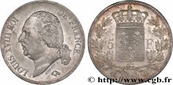 5 francs Louis XVIII, tête nue 1818 Rouen F.309/29