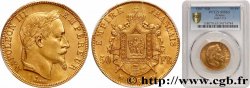 50 francs or Napoléon III, tête laurée 1867 Strasbourg F.548/9 SPL63 PCGS