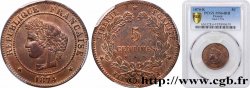 5 centimes Cérès 1874 Bordeaux F.118/10 SPL64 PCGS