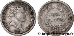 Demi-franc Napoléon Ier tête laurée, République française 1808 Nantes F.177/14 VF