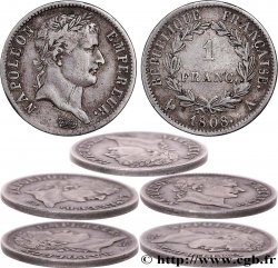 1 franc Napoléon Ier tête laurée, République française 1808 Paris F.204/2 TB35