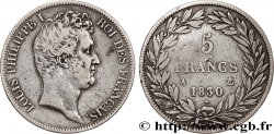 5 francs type Tiolier avec le I, tranche en creux 1830 Paris F.315/1