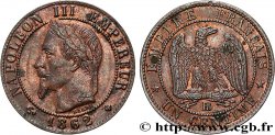 Un centime Napoléon III, tête laurée 1862 Strasbourg F.103/6