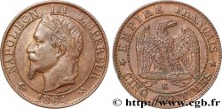 Cinq centimes Napoléon III, tête laurée 1864 Bordeaux F.117/15