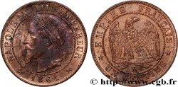 Un centime Napoléon III, tête laurée 1861 Bordeaux F.103/3