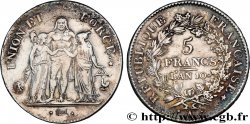 5 francs Union et Force, Union serré, avec glands intérieurs et gland extérieur 1802 Paris F.288/168
