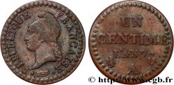 Un centime Dupré, 7 normal, sans cédille 1799 Paris F.100/15 var. TB35