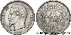 50 centimes Napoléon III, tête nue 1860 Strasbourg F.187/14