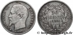50 centimes Napoléon III, tête nue 1858 Paris F.187/9