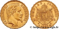 20 francs or Napoléon III, tête laurée 1867 Paris F.532/15