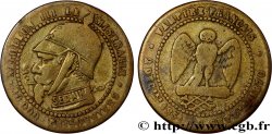 Médaille satirique Lt 25, module de Cinq centimes, type B “Os et Cigarette” 1870 Schw.B1a