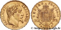 20 francs or Napoléon III, tête laurée 1867 Strasbourg F.532/16