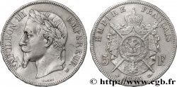 5 francs Napoléon III, tête laurée 1865 Strasbourg F.331/8