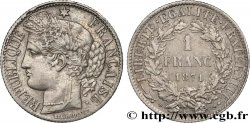 1 franc Cérès, IIIe République 1871 Bordeaux F.216/3