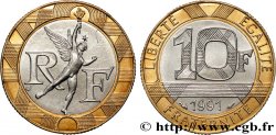 10 francs Génie de la Bastille, Brillant Universel, frappe médaille 1991 Pessac F.375/7