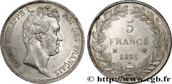 5 francs type Tiolier avec le I, tranche en creux 1831 Marseille F.315/23