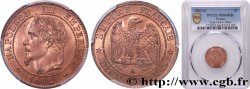 Deux centimes Napoléon III, tête laurée 1862 Bordeaux F.108A/7 ST66 PCGS