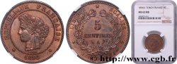 5 centimes Cérès 1896 Paris F.118/38 fST63 NGC