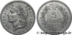 5 francs Lavrillier, aluminium, 9 ouvert 1945 F.339/3
