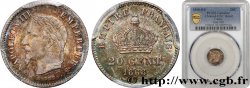 20 centimes Napoléon III, tête laurée, grand module 1868 Strasbourg F.150/5