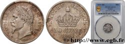50 centimes Napoléon III, tête laurée 1864 Strasbourg F.188/3