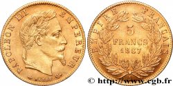 5 francs or Napoléon III, tête laurée 1867 Paris F.502/11