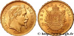 20 francs or Napoléon III, tête laurée 1861 Paris F.532/1