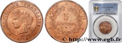 5 centimes Cérès 1874 Bordeaux F.118/10 MS66 PCGS