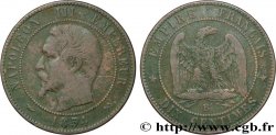 Dix centimes Napoléon III, tête nue 1854 Rouen F.133/12 TB20