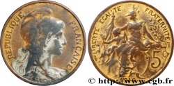5 centimes Daniel-Dupuis, argenté et doré 1916 F.119/28 var.
