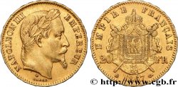 20 francs or Napoléon III, tête laurée 1867 Strasbourg F.532/16
