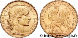 20 francs or Coq, Dieu protège la France 1905 Paris F.534/10