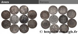 Lot de dix écus de 5 francs n.d. F.-/