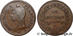 Un décime Dupré, grand module 1799 Paris F.129/24