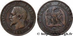 Dix centimes Napoléon III, tête nue, différent levrette 1855 Marseille F.133/30