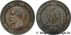 Dix centimes Napoléon III, tête nue 1857 Rouen F.133/42