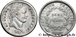 Demi-franc Napoléon Ier tête laurée, République française 1808 Limoges F.177/8